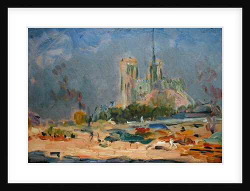 Quai de la Tournelle and Notre-Dame de Paris, 1884 by Albert-Charles Lebourg