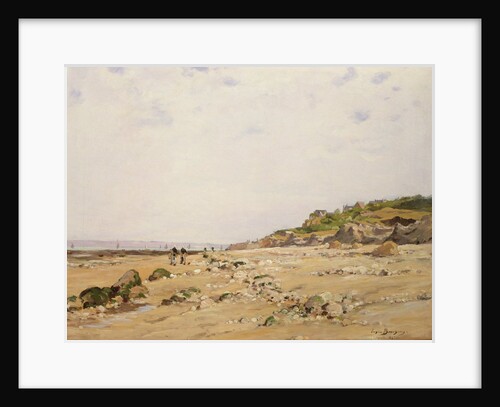 The Beach at Villerville, 1887 by Eugene Bourgeois
