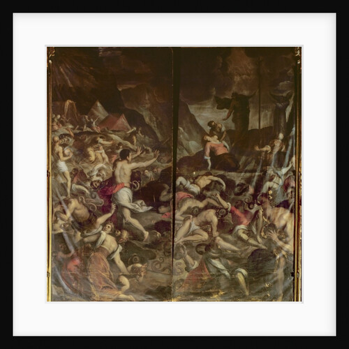 Two organ panel doors depicting the Fiery Serpents infesting the camp of Moses after the death of Aaron, 1600 by Palma Il Giovane (1548-1628)