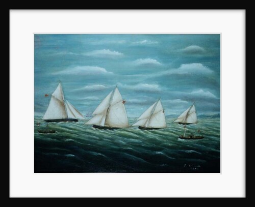 Regatta off the Long Sand Lightship, Primitive School, 19th century by Anonymous Anonymous