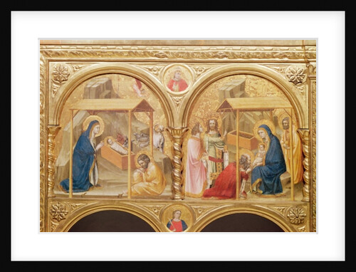 Section of an altar screen with the Nativity and the Adoration of the Magi, 13th century by Anonymous Anonymous