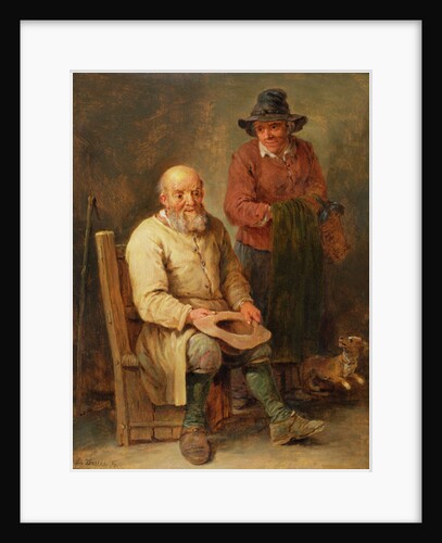 A man seated with a woman by his side and a dog at their feet, 17th century by David the Younger Teniers