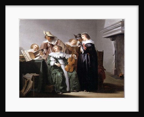 Elegant Figures Music Making in an Interior by Pieter Codde