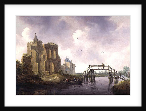 The Bridge at Heemstede, outside Haarlem by Leendert or Leonard Knijff