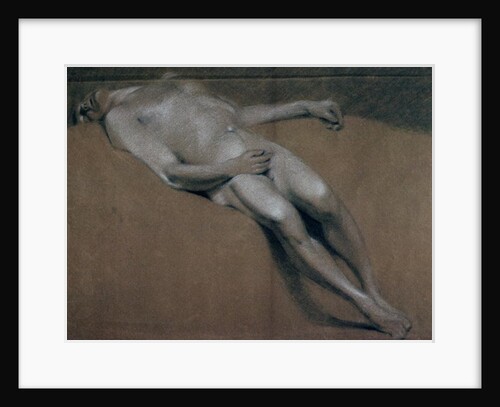 Study of a recumbent male nude by John Constable