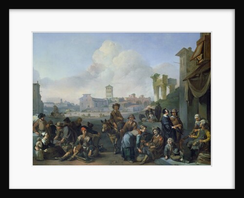 A View in Rome, 1668 by Johannes Lingelbach