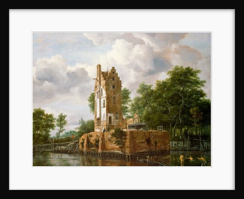 View of Kostverloren Castle on the Amstel by Jacob Isaaksz. or Isaacksz. van Ruisdael