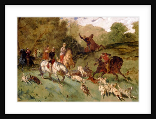 Mary Stuart hunting by Eugene-Louis Lami