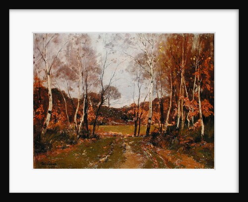 Wooded landscape by Paul Lecomte