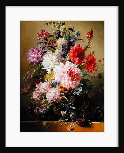 Still life with flowers, 1837 by Georgius Jacobus Johannes van Os