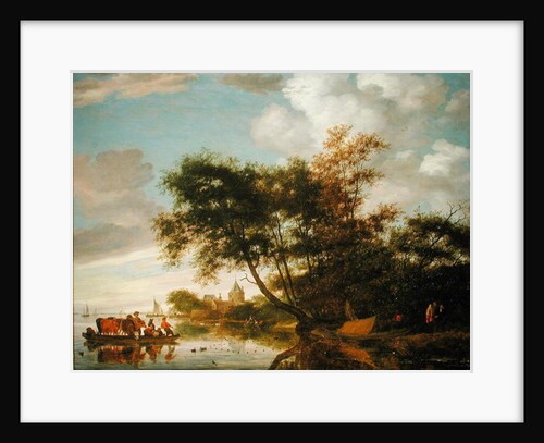 Rural River Landscape by Salomon van Ruisdael or Ruysdael