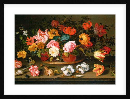 Basket of flowers, 1625 by Balthasar van der Ast