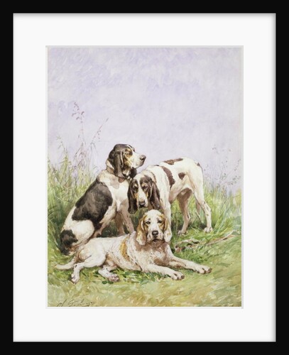 A Group of French Hounds by Charles Oliver de Penne