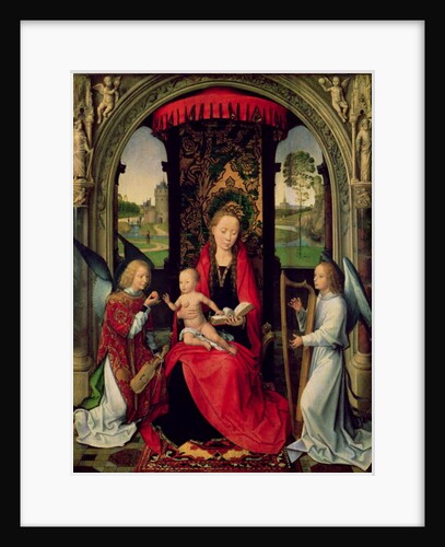 Madonna and Child with two Angels by Hans Memling