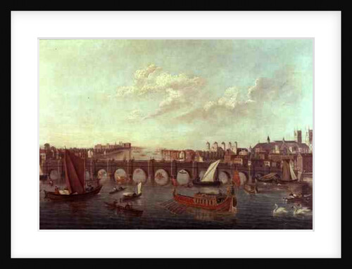 Westminster Bridge, with Westminster Abbey and Lambeth Palace either side by Samuel (after) Scott