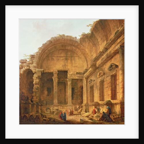 Interior of the Temple of Diana at Nimes, 1787 by Hubert Robert