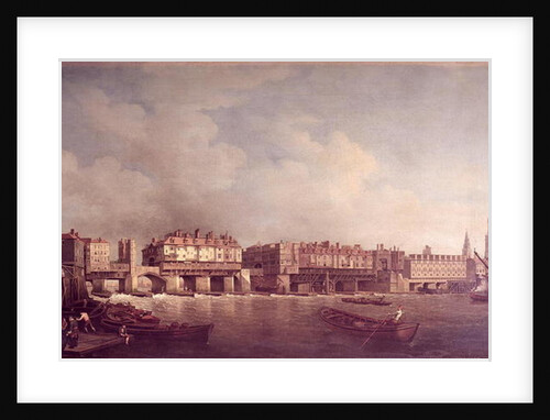 London Bridge before the Alteration in 1757 by Samuel Scott