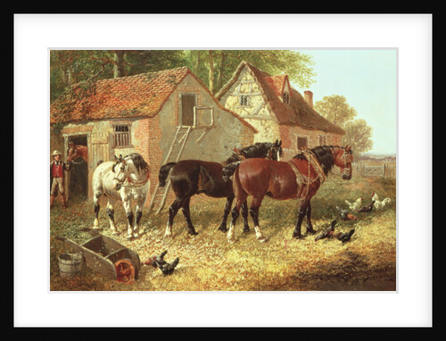Preparing the Plough Horses by John Frederick Herring Jnr