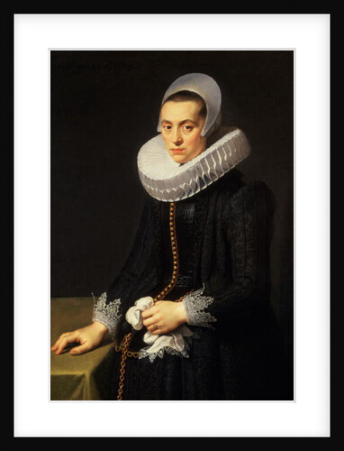 Portrait of a Lady in a Black Dress by Nicolaes Eliasz