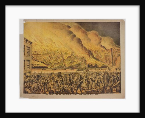 View of the Great Fire of Chicago, 9th October 1871 by American School