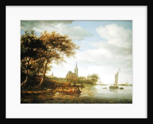 River Scene, 1663 by Salomon van Ruisdael or Ruysdael