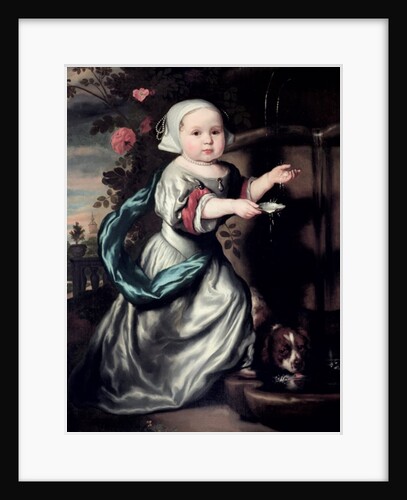 Young girl at a fountain, 1662 by Nicolaes Maes