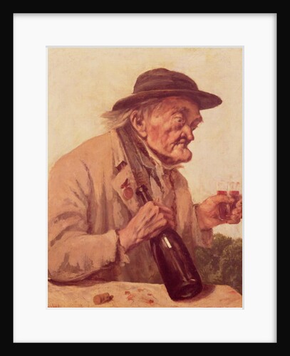 Old Man with a glass of wine by Gustave Courbet