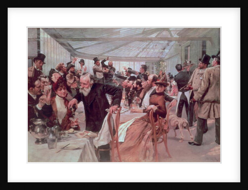 Scandinavian Artist's Luncheon at Cafe Ledoyen on Varnishing Day, 1886 by Hugo Birger