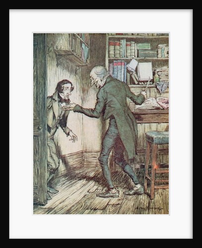 Scrooge and Bob Cratchit by Arthur Rackham