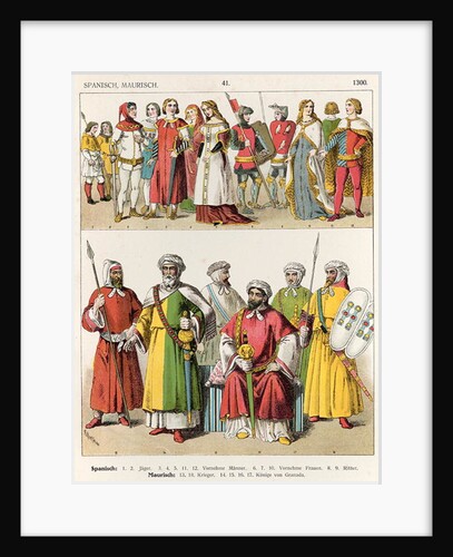 Spanish and Moorish Dress, c.1300 by Albert Kretschmer