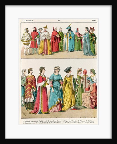 Italian Dress, c.1300 by Albert Kretschmer