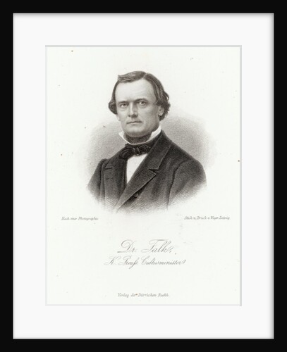 Dr Adalbert Falk in the 'Allgemeine Moden-Zeitung', Leipzig, 1872 by German School