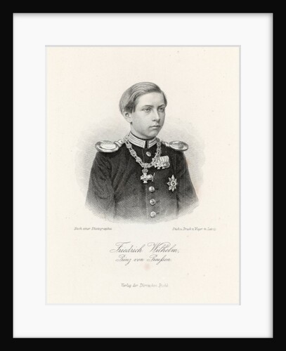 Friedrich Wilhelm, Prinz von Preussen in the 'Allgemeine Moden-Zeitung', Leipzig, 1872 by German School
