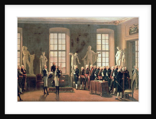 Gustav IV Adolf's visit to the Academy of Fine Arts in 1797 by Pehr Hillestrom