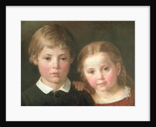 Benno six years and Elna, four years, 1864 by Bengt Nordenberg