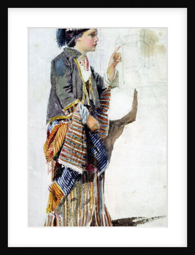 Figure of a girl in Turkish costume, 19th century by John Absolon