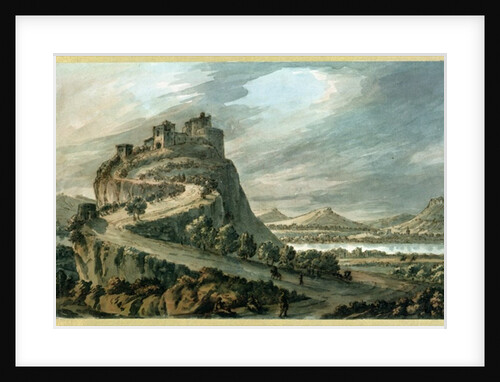 Rocky landscape with castle by Robert Adam