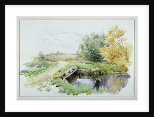 Landscape with bridge over a stream by John Clayton Adams