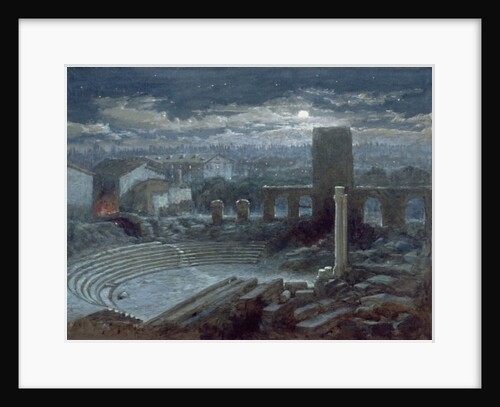 The Roman Theatre, Arles, Moonlight by George Henry Andrews