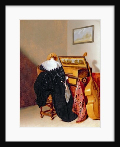 Lady seated by a Virginal by Pieter Codde
