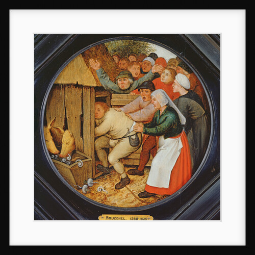 The Drunkard Pushed into the Pigsty by Pieter the Younger Brueghel