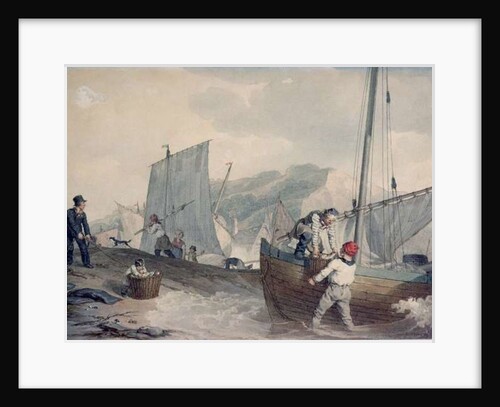 Fishing Boats Unloading by John Augustus Atkinson