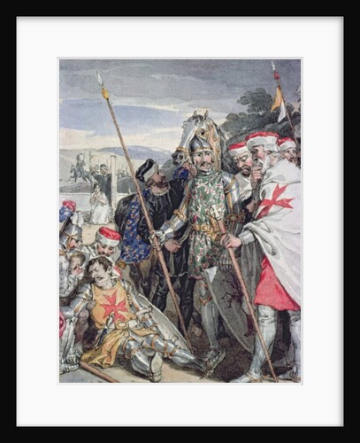 Ivanhoe by Sir Walter Scott: The death of Sir Brian de Bois-Guilbert by John Augustus Atkinson