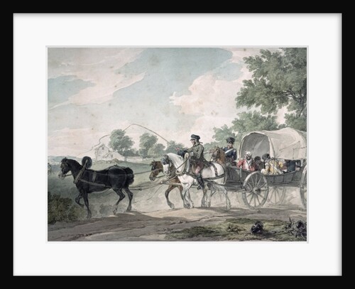 Belgian Wagon conveying Wounded from the Field after the Battle of Waterloo, 1815 by John Augustus Atkinson