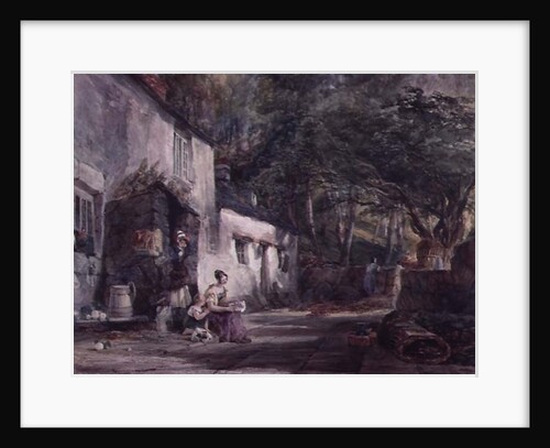 A Cottage in North Wales, with Figures by Samuel Austin