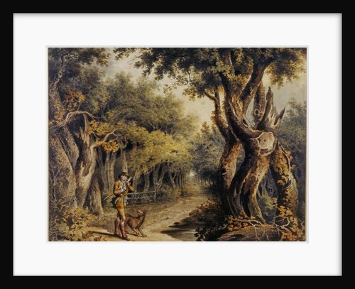 Forest Scene with Woodman and Dog by Thomas Barker of Bath