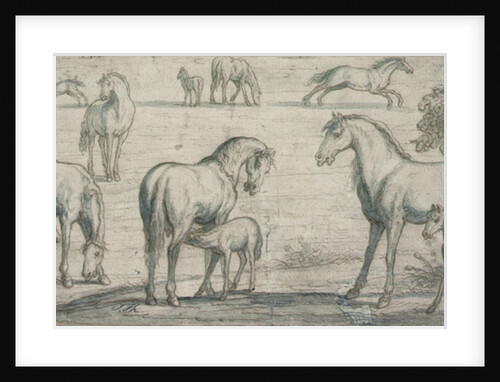 Mares and Foals, 17th century by Francis Barlow