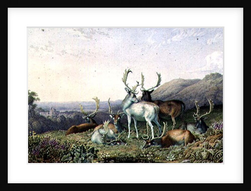 Deer in a Landscape by George the Younger Barret