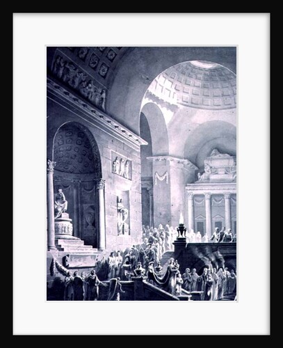 Scene in a Classical Temple: Funeral Procession of a Warrior by Joseph Charles Barrow