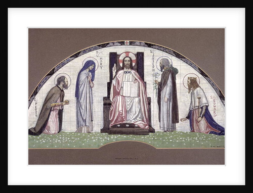 Christ Enthroned with Saints Peter, Joseph, Edward and the Virgin Mary, 1914 by Robert Anning Bell